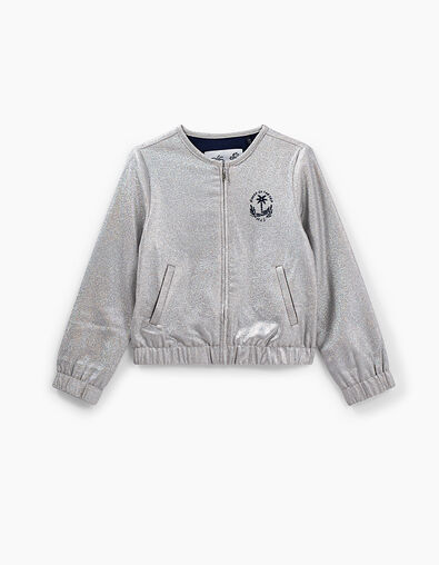 Cardigan argent brodé poitrine fille - IKKS