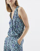 Combinaison longue sans manches imprimé Sea Flowers femme-2