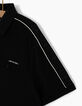 Polo negro cordoncillos hombros LOS ANGELES niño -5