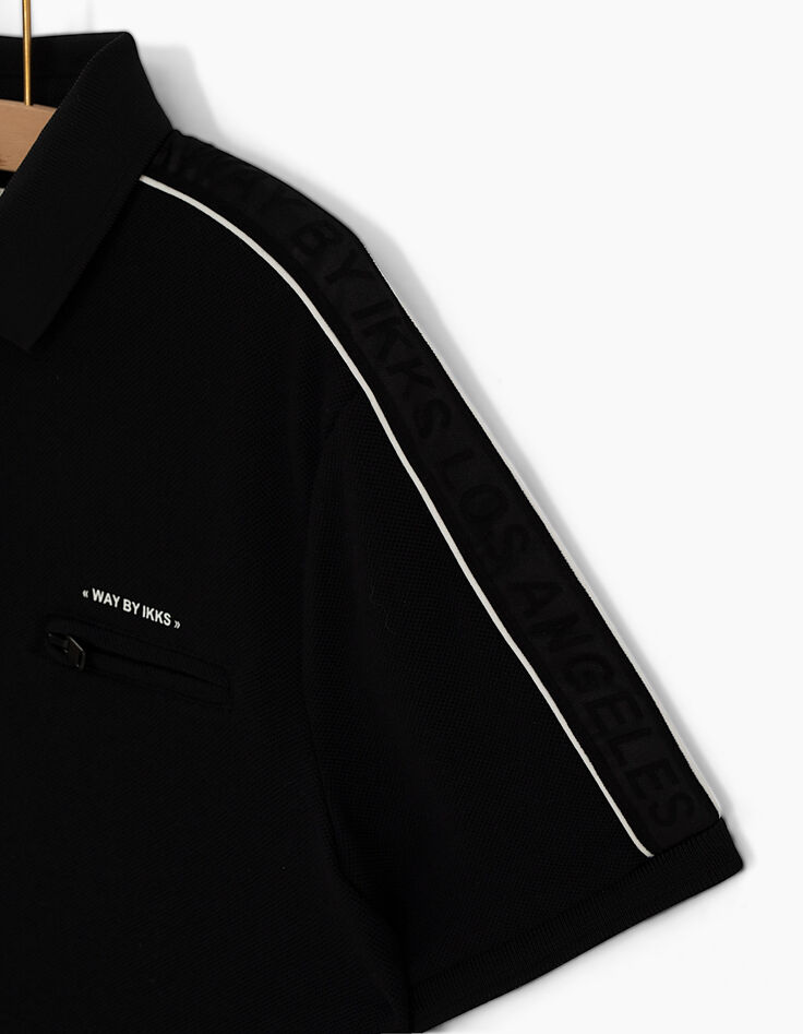 Polo negro cordoncillos hombros LOS ANGELES niño -5