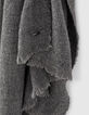 Men’s mouse grey fringed scarf-2