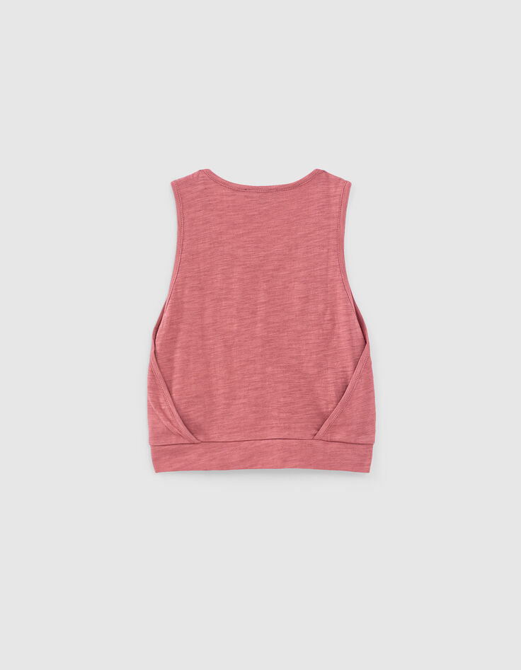 Débardeur bois de rose imprimé cachemire fille-3