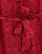 Robe longue boutonnée viscose imprimé bandana rouge femme-6