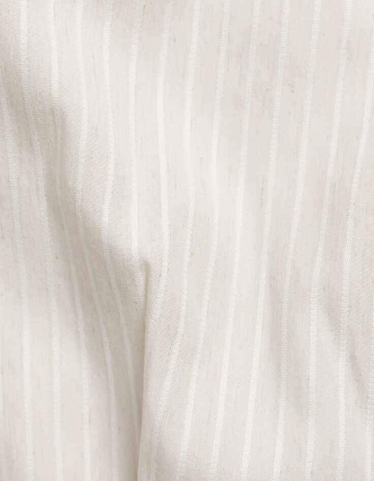 Dames wijde broek met motief in wit krijtstreepmotief-10