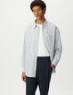 Herren 100% Baumwolle REGULAR blau gestreiftes Hemd-2