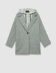 Women’s grey coat with detachable hood-8
