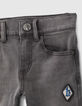 Jean skinny gris avec patchs gar&ccedil;on-4