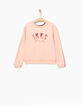 Sudadera reversible redwood y rosa pastel niña-2