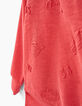 Sweat corail à capuche motifs embossés garçon -5