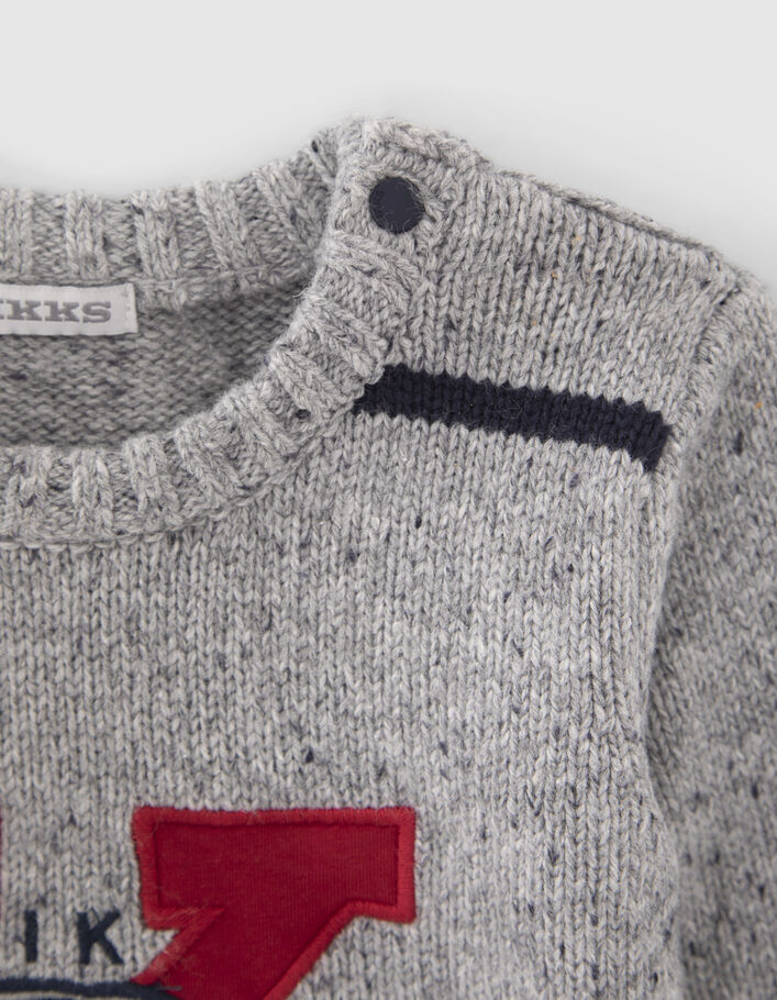 Pull Femme MORGAN Gris Chiné - Taille L (40) - Col Rond - Manches Longues - Neuf Sans étiquette