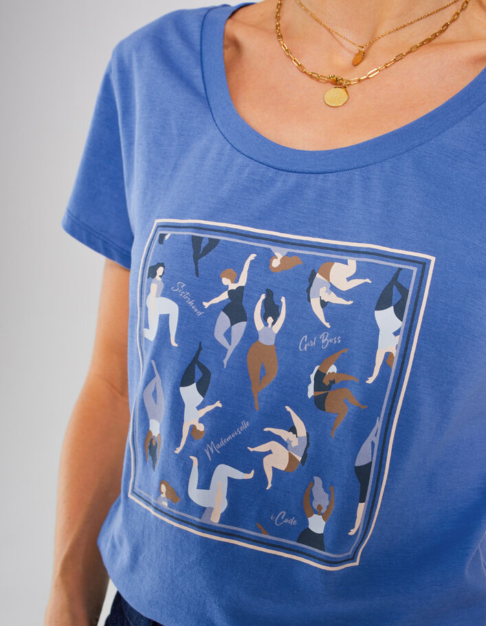 Tee-shirt cobalt à visuel women I.Code  - I.CODE