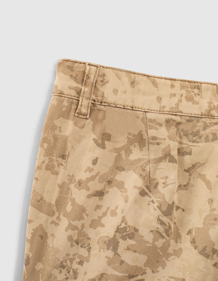 Bermudas battle lino camuflaje hojas niño -5