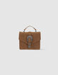 Girls’ caramel Western buckle bag-1