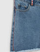 Shorts vaqueros azul waterless hilos bordados ni&ntilde;a-6