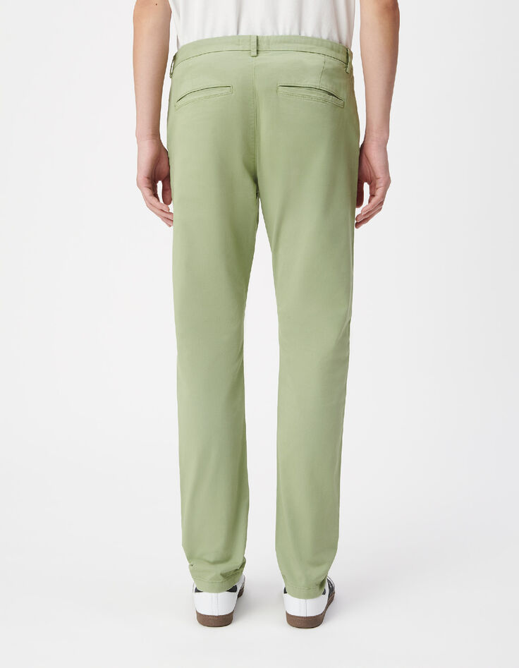 Men's green slim-fit chino pants-3