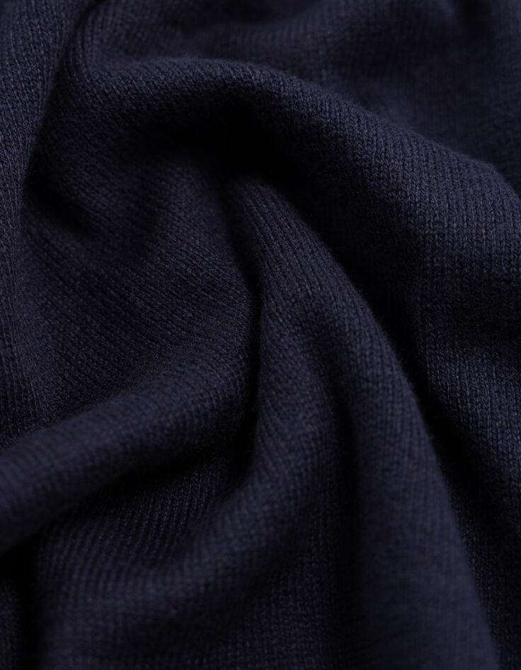 Men&rsquo;s navy cotton cashmere knit sweater-7
