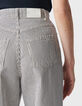 Witte jeans met wijde pijpen in krijtstreep Dames-5