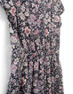 Langes marineblaues Mädchenkleid mit Blumen-Print-5