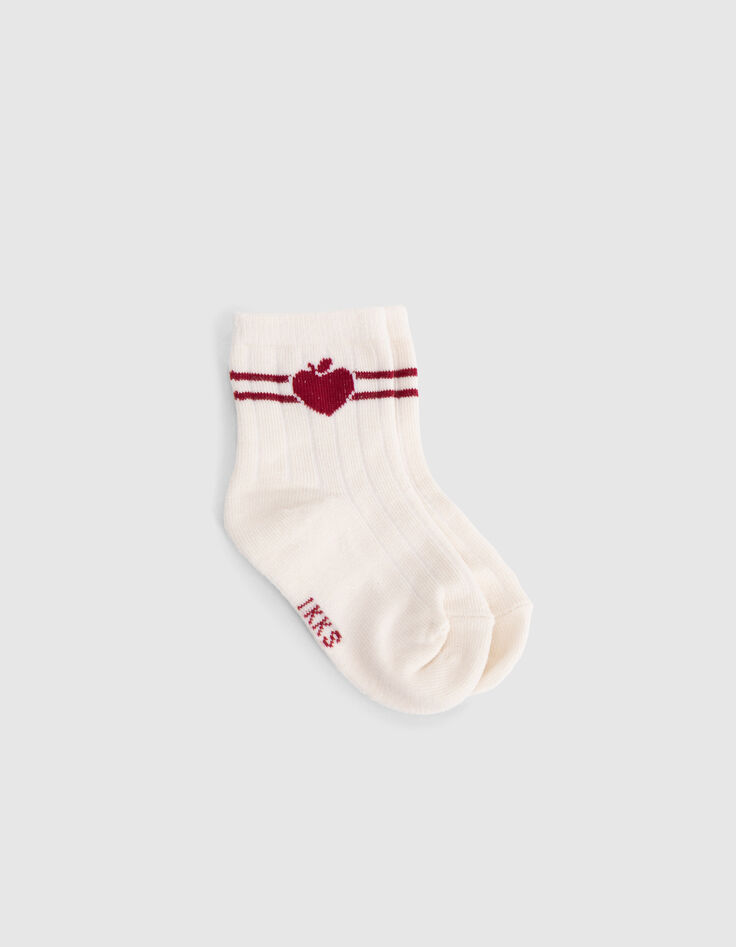 Socken in Marineblau, Silver und Cremeweiß für Babymädchen-5