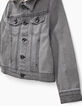 Boys’ bleached grey denim jacket + sweatshirt fabric hood-6