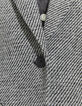 Women’s grey wool blend coat with grey denim facing-4