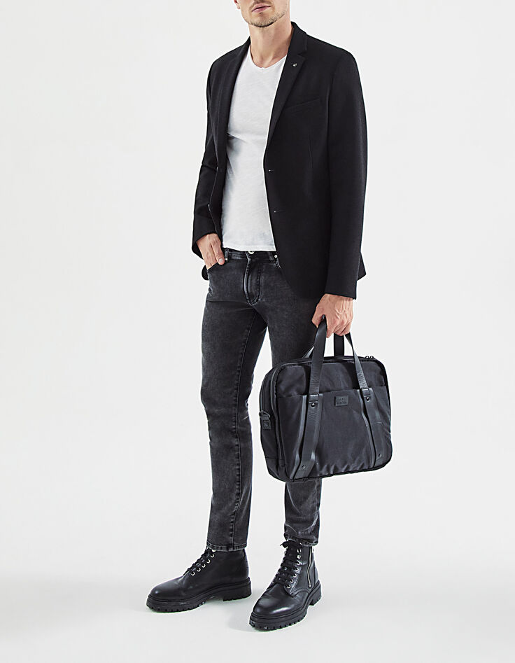 Chaqueta gris punto falso liso IKKS BETTER Hombre-6
