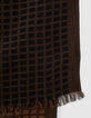 I.Code fawn and black checkerboard jacquard scarf-4