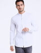 Chemise slim blanche à col Mao homme-1