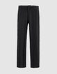 Men&rsquo;s black Milano knit STRAIGHT suit trousers-6