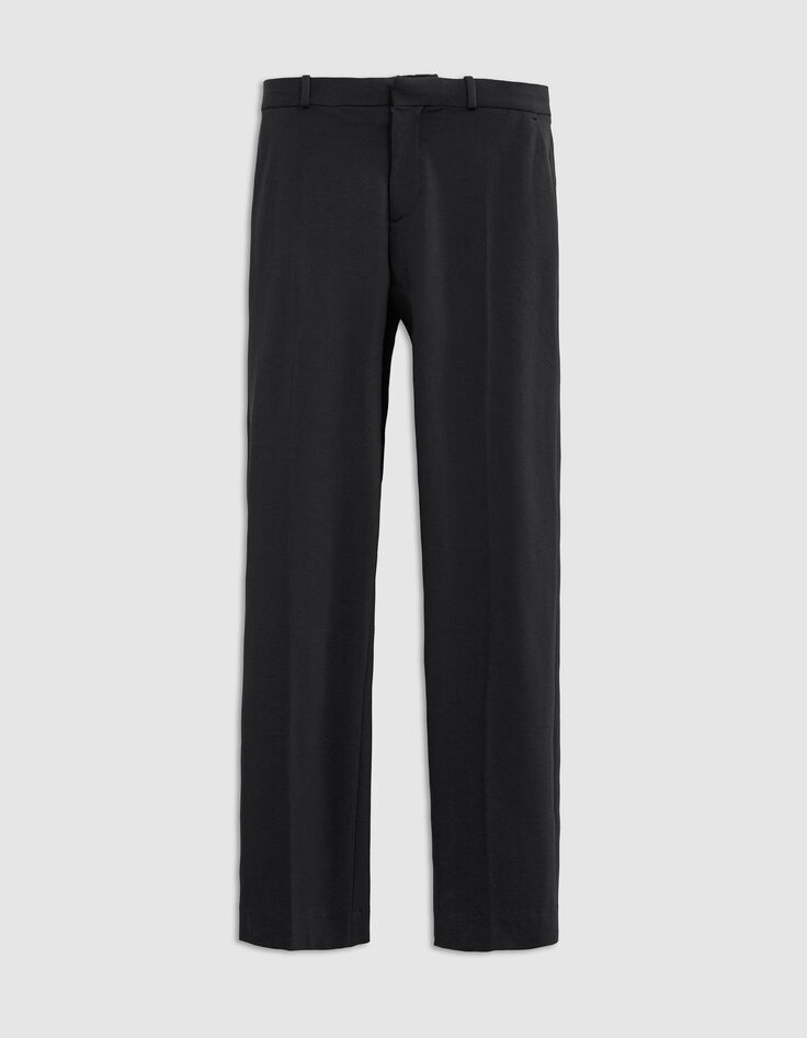 Men&rsquo;s black Milano knit STRAIGHT suit trousers-6