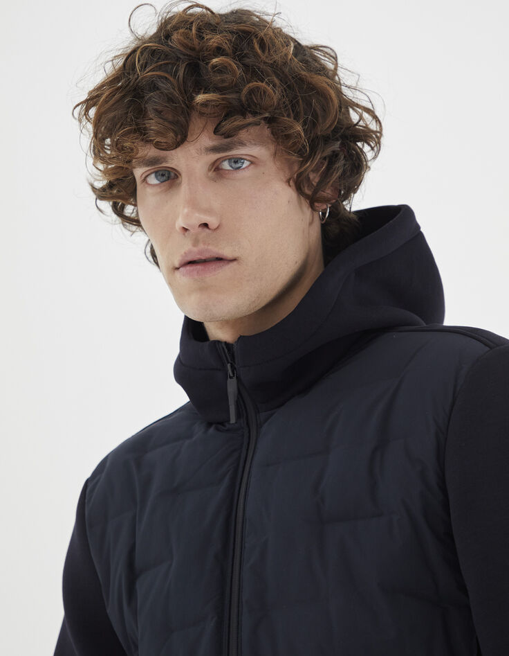 Sous-doudoune marine bi-matière Homme-2