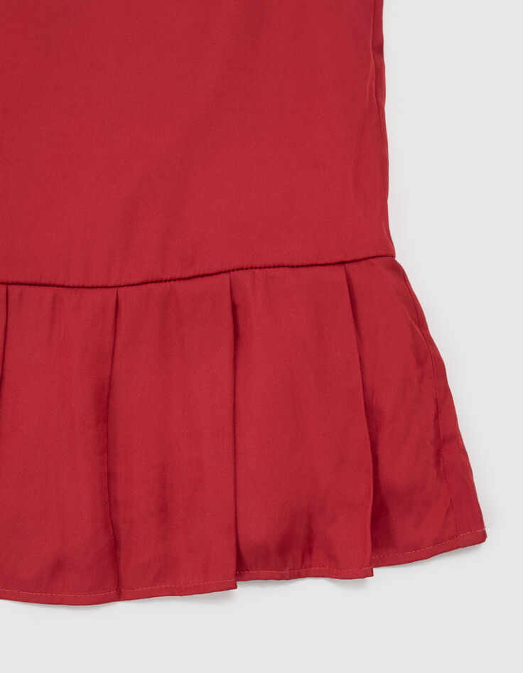 Robe rouge à broderies fille-2