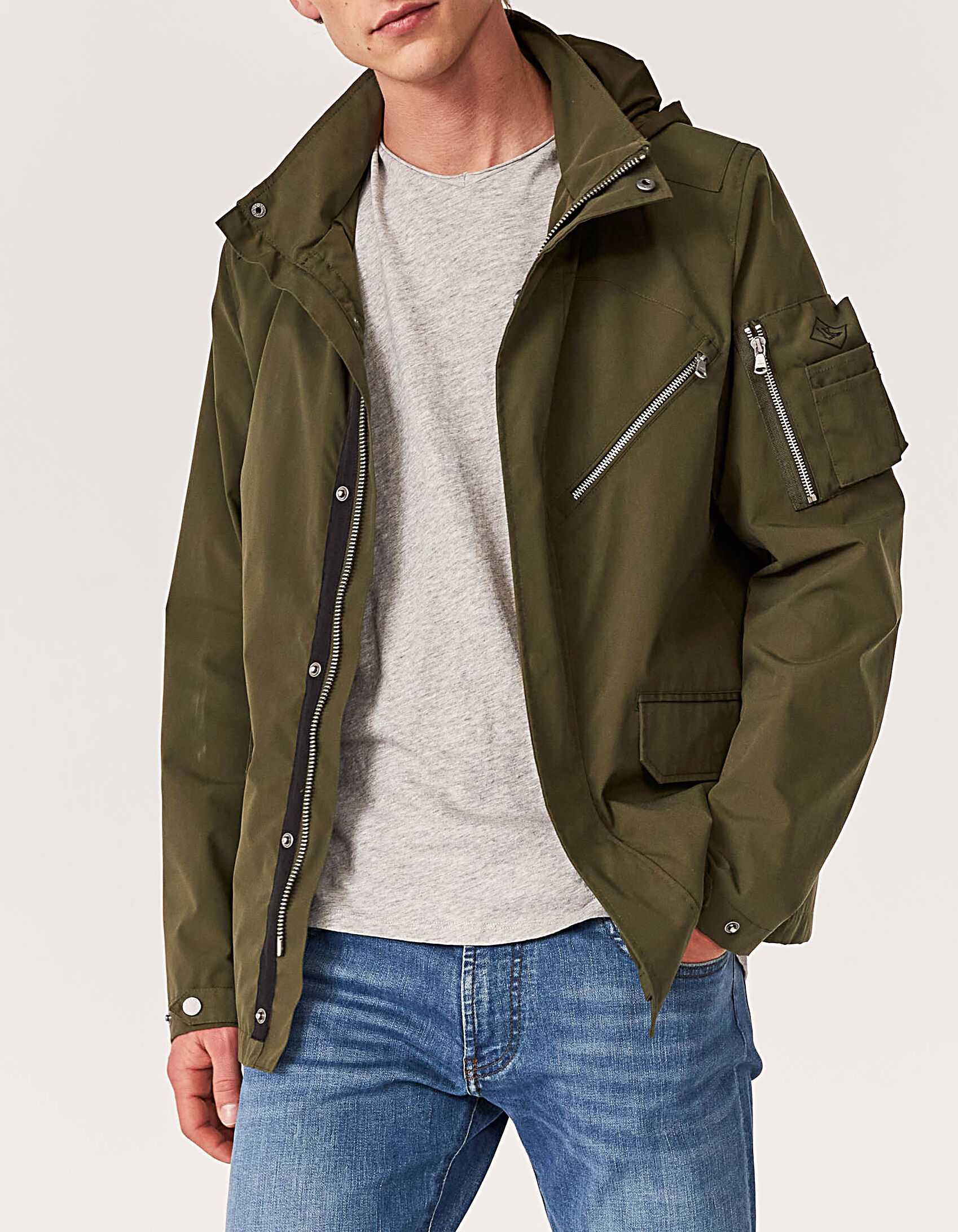 Veste saharienne kaki 2025 homme