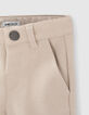 Bermuda chino beige faux-uni bébé garçon-3