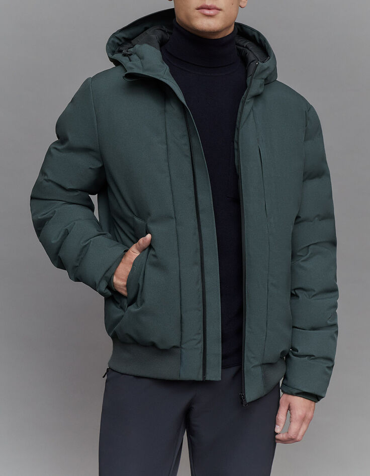 Pufferjas grijs gespikkeld nylon WATERPROOF BREATHABLE-5