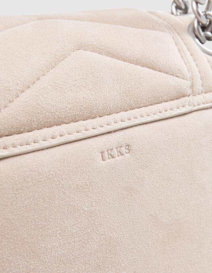 THE 1. bag SEASONALS – Women's chalk quilted leather M bag-9