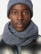Snood azul punto acanalado hombre-5 Snood azul punto acanalado hombre-5