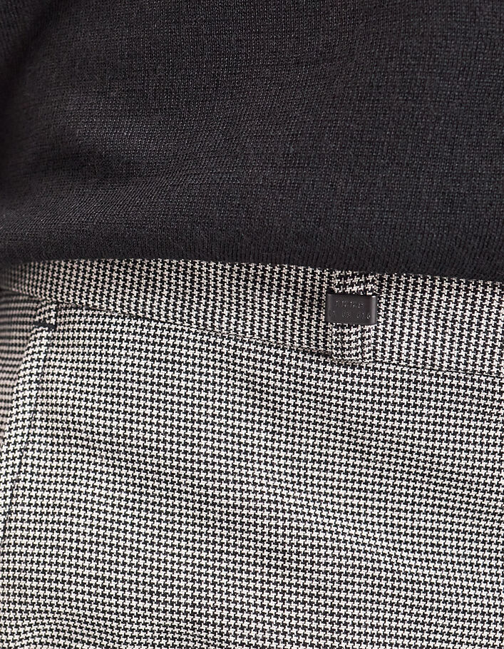 Men’s black houndstooth CROPPED trousers-4