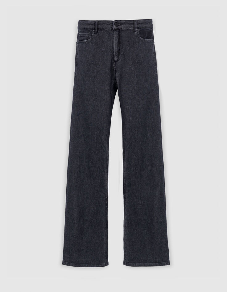 Jean bootcut noir d&eacute;lav&eacute; Femme-6