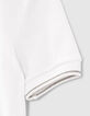 Optisch weißes Jungenpoloshirt mit Stickerei -6