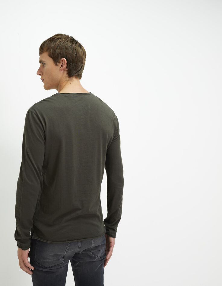 Men's khaki T-shirt-3