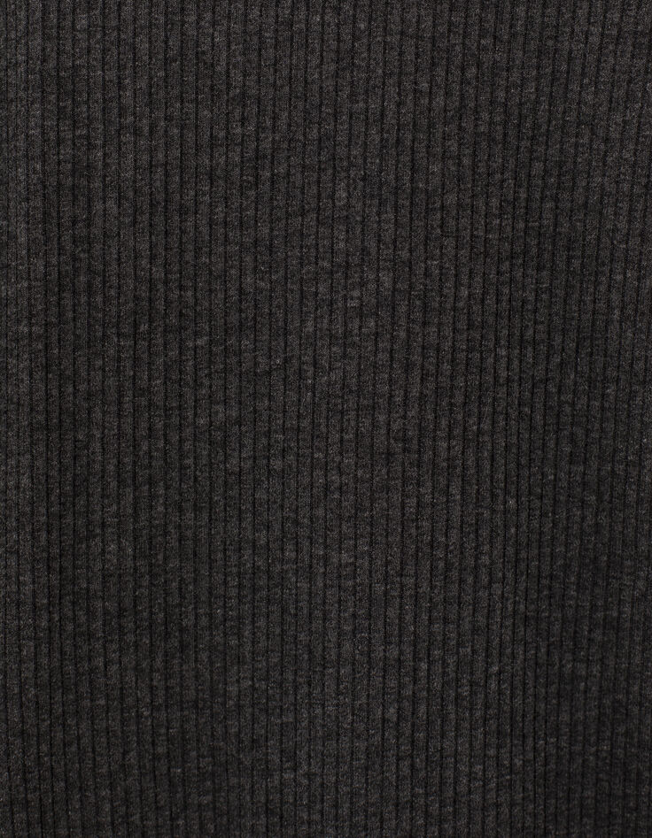 Girls’ grey ribbed shirt dress-4