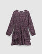 Roze jurk LENZING™ ECOVERO™ paisleyprint meisjes-1