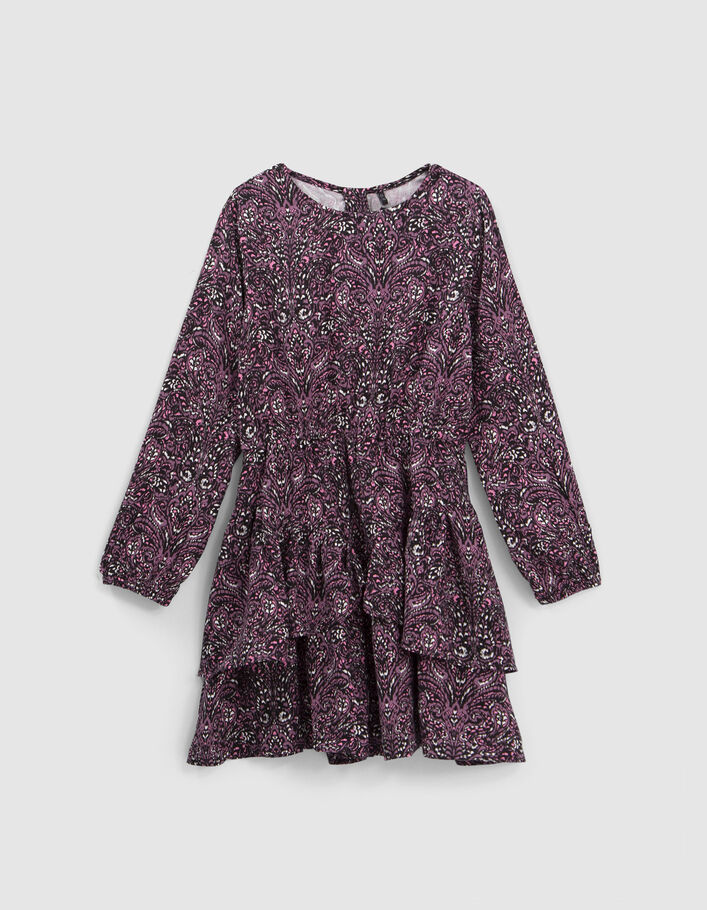 Roze jurk LENZING™ ECOVERO™ paisleyprint meisjes-4