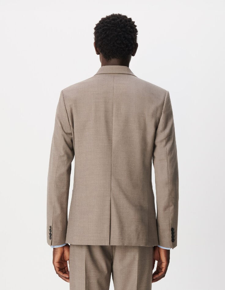 Gemarmerd beige colbert TRAVEL SUIT Homme-3