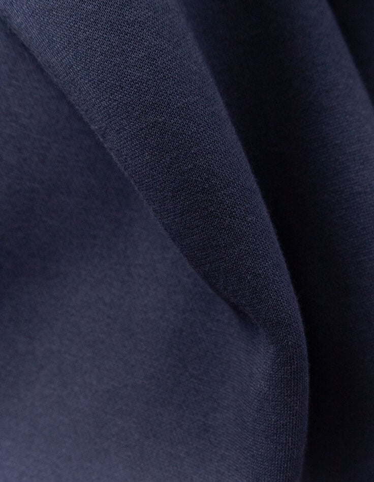 Boys’ navy zipped cardigan with shirt collar-8
