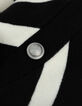 Women’s black sailor-stripe knit cape-3