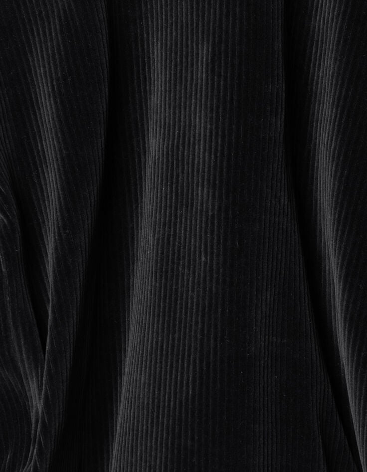 Cardigan zippé noir maille velours côtelée Homme-6 Cardigan zippé noir maille velours côtelée Homme-6