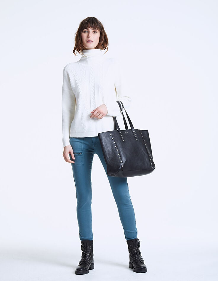 Women’s cable knit wool sweater-6 Women’s cable knit wool sweater-6
