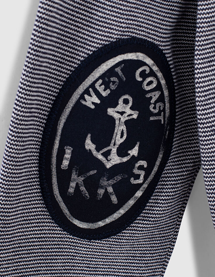 Jersey navy rayas con camiseta de efecto óptico niño -6